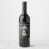 BASSETTHOUND WEINETIKETT (Vorderseite)