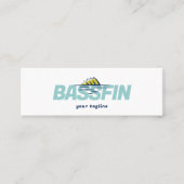 Bassfin-Logo | Angel- oder Outdoor-Marke Mini Visitenkarte (Vorderseite)