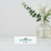 Bassfin-Logo | Angel- oder Outdoor-Marke Mini Visitenkarte (Stehend Vorderseite)
