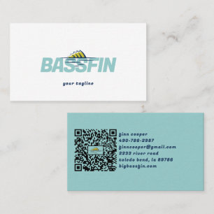 Bassfin-Logo Angel- oder Outdoor-Marke Visitenkarte