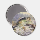 Bassfisch Magnet (Vorderseite/Rückseite)