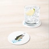 Bassfisch nach Dragonfly Runder Pappuntersetzer (Vor Ort)