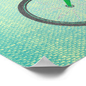 Bassfisch Reiten mit dem Fahrrad Poster (Ecke)