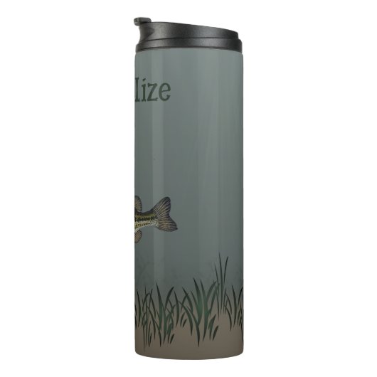 Bassfisch-Szene Personalisiert Thermosbecher (Nach rechts gedreht)