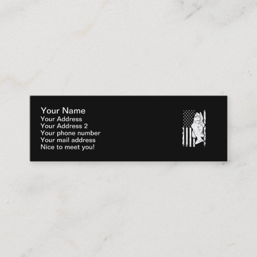 Bassfisch USA Mini Visitenkarte (Vorderseite)