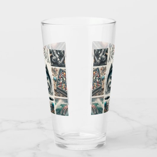 Bassfisch von Fanggerät Glas (Rechts)