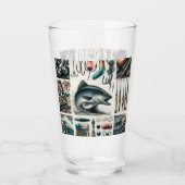 Bassfisch von Fanggerät Glas (Vorderseite)