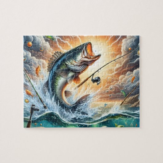Bassfischen Puzzle (Horizontal)