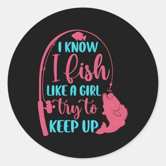 Bassfischerei Runder Aufkleber (Vorderseite)