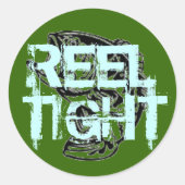 BASSFISH2, REEL, TIEF RUNDER AUFKLEBER (Vorderseite)