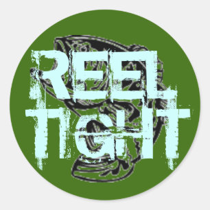 BASSFISH2, SPULE, FEST RUNDER AUFKLEBER