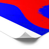 Bassgitarre Abstrakte, helle Farben zeichnen Poster (Ecke)