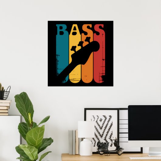 Bassgitarre Poster (Heimbüro)