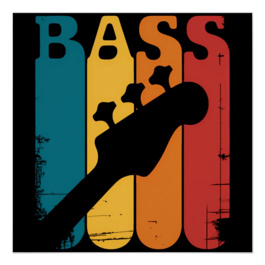 Bassgitarre Poster (Vorderseite)