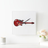 Bassgitarre Quadratische Wanduhr (Zuhause)