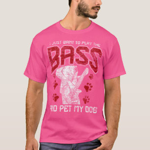 Bassgitarre streichle meinen Hund Bassist Bassgita T-Shirt