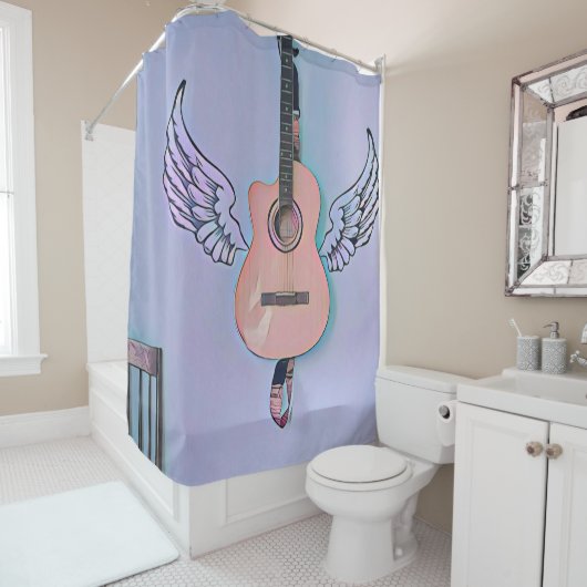 Bassgitarrist Duschvorhang (Beispiel)