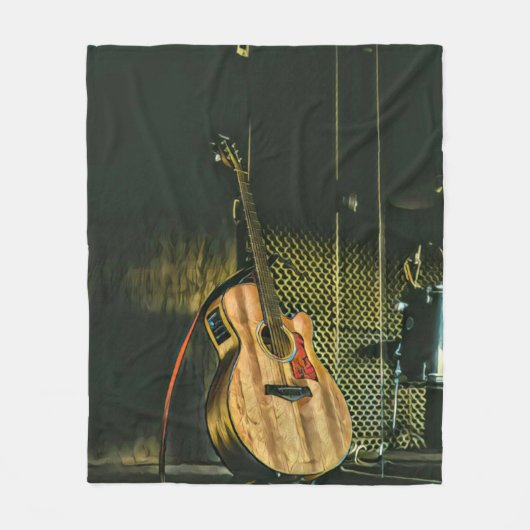 Bassgitarrist Fleecedecke (Vorderseite)