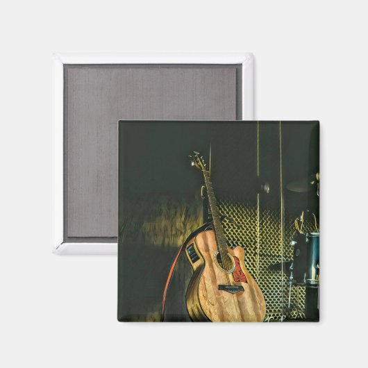Bassgitarrist Magnet (Vorderseite/Rückseite)
