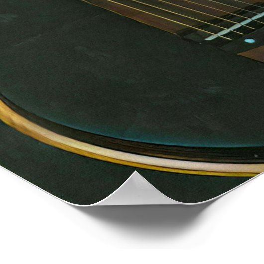 Bassgitarrist Poster (Ecke)