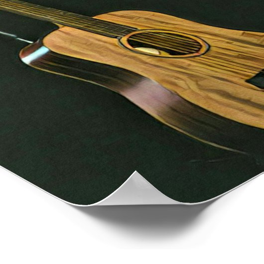 Bassgitarrist Poster (Ecke)