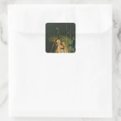 Bassgitarrist Quadratischer Aufkleber (Tasche)