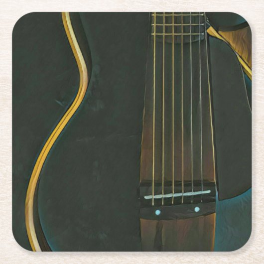 Bassgitarrist Rechteckiger Pappuntersetzer (Vorderseite)