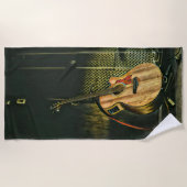 Bassgitarrist Strandtuch (Vorderseite)