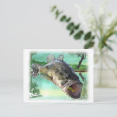 Bassgrün Postkarte (Stehend Vorderseite)
