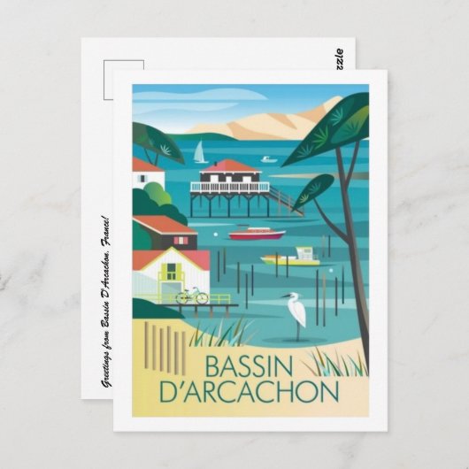 Bassin D'Arcachon, Frankreich Postcard Postkarte (Vorne/Hinten)