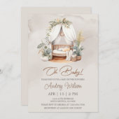 Bassinet Kinderzimmer Baby Crib Kinderdusche Einla Einladung (Vorne/Hinten)