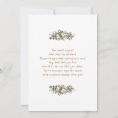 Bassinet Kinderzimmer Babydusche Einladung (Rückseite)