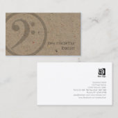 Bassist Bass Clef Icon Music Visitenkarte (Vorne/Hinten)
