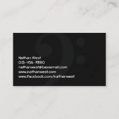 Bassist Bass Guitar Headstock Visitenkarte (Rückseite)