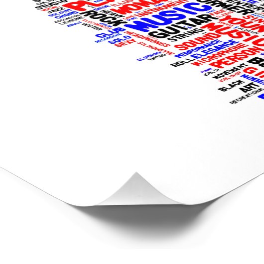 Bassist der Weibchen mit 1 schwarz rot Fotodruck (Ecke)