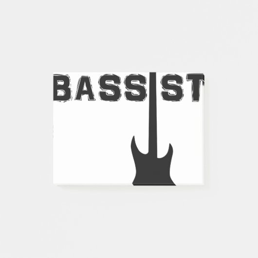 Bassist Post-it Klebezettel (Vorderseite)