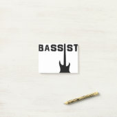Bassist Post-it Klebezettel (Auf Schreibtisch)