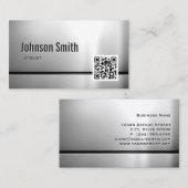 Bassist - QR-Code für Edelstahl Visitenkarte (Vorne/Hinten)