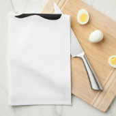 Bassist Silhouette Geschirrtuch (Viertel Falte)