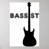 Bassist Silhouette Poster (Vorne)