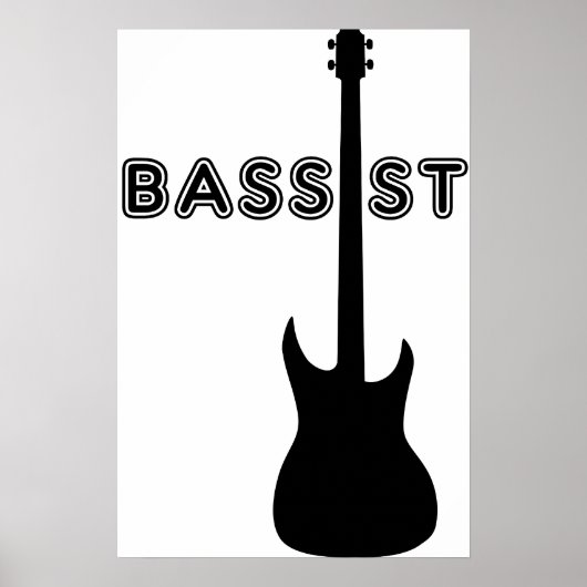 Bassist Silhouette Poster (Vorne)
