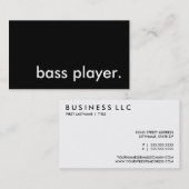 Bassist. Visitenkarte (Vorne/Hinten)