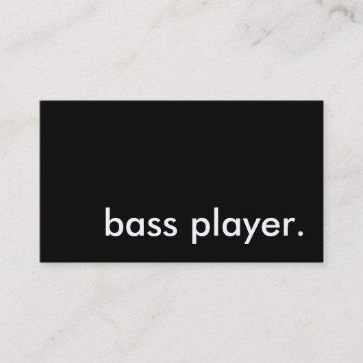 Bassist. Visitenkarte (Vorderseite)