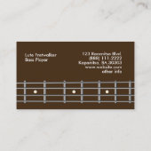 Bassist-Visitenkarte-Schablonen-Bass-Gitarren-Hals Visitenkarte (Rückseite)