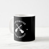 Bassisten Geschenke Leben ist besser mit Bassist Kaffeetasse (Vorderseite Links)