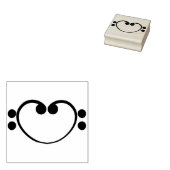 Basskernherz Gummistempel (Stempel)