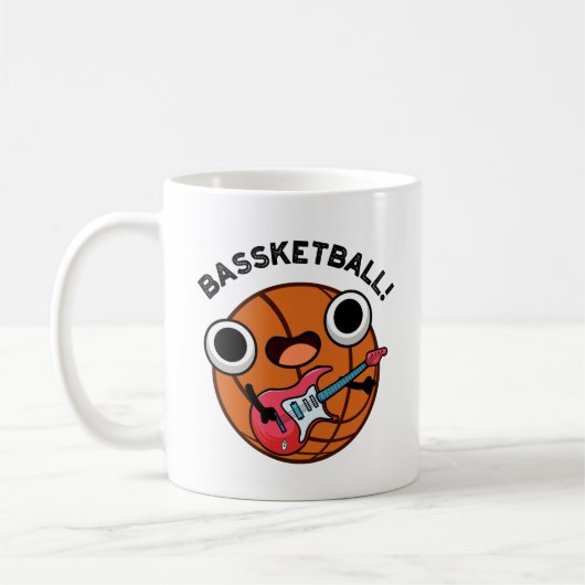 Bassketball Funny Basketball Music Pub Kaffeetasse (Links)