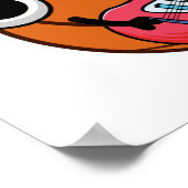 Bassketball Funny Basketball Music Pub Poster (Ecke)