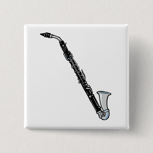 Bassklarinette-Grafik, gerade der Clarinet Button (Vorderseite)