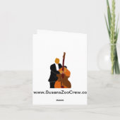 Bassklarinette mit Musiknoten Karte (Rückseite)